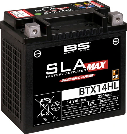 BS Battery BTX14HL (FA) SLA MAX - Sealed & Activated