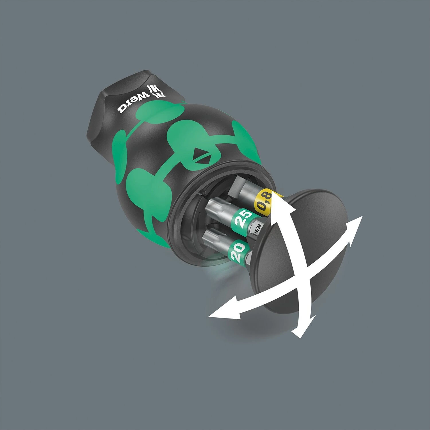 Wera Kraftform Kompakt Stubby magazin, Black