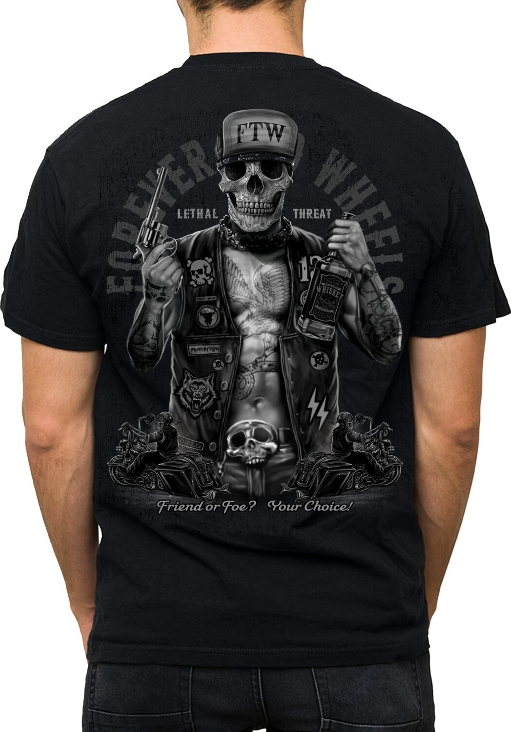 Lethal Threat Friend of Foe T-shirt, Black, L