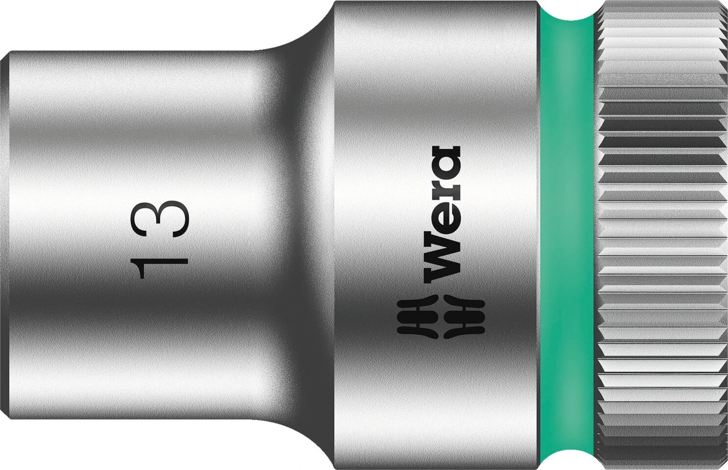 Wera Zyklop 1/2" socket - Metric 13.0, 13 mm, Chrome