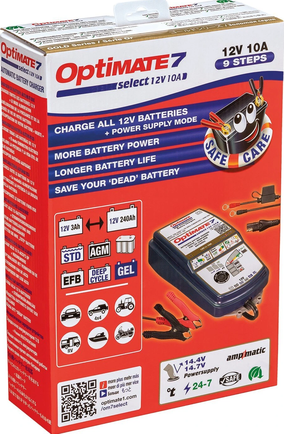 Tecmate OptiMATE 7, Select battery charger