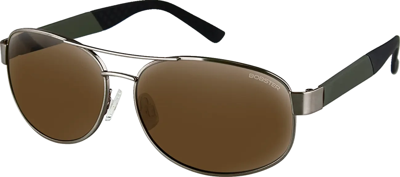 SUNGLASSES COMMANDANT OLIVE/BRONZE W/ SILVER LENS