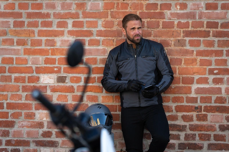 Halvarssons Textile Jacket Holmen Black/grey, 48