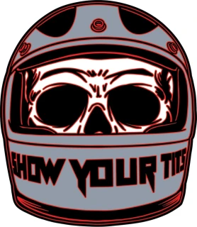 Down-n-Out Show your Helmet sticker