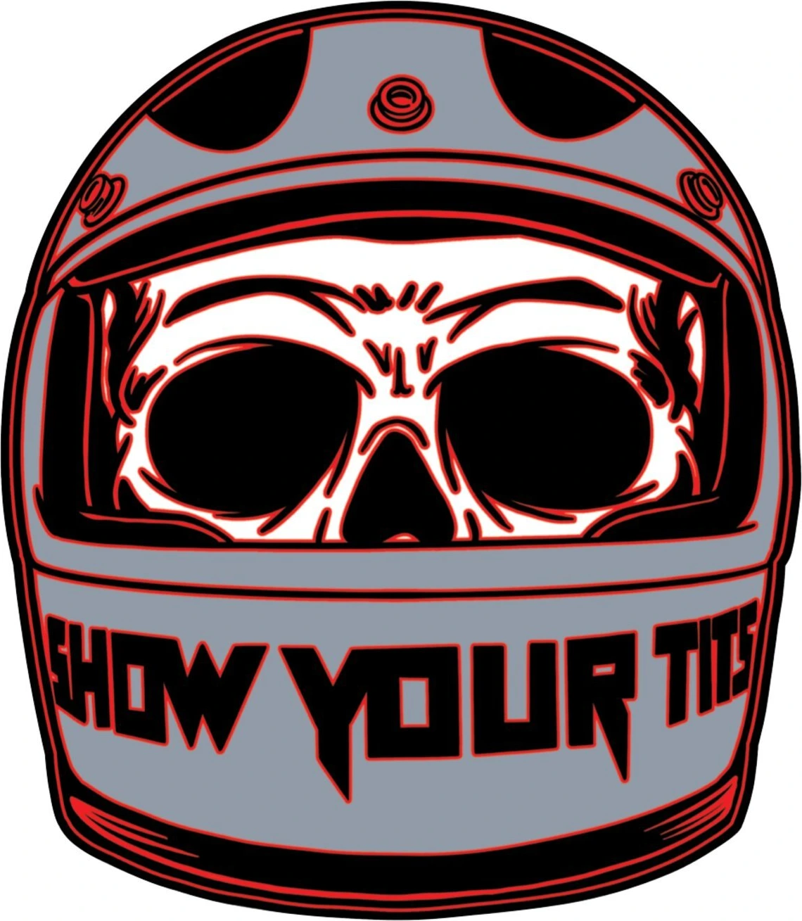 Down-n-Out Show your Helmet sticker