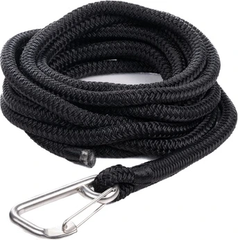 Qvarken Mooring Rope Dockline with hook 10mm 3m black