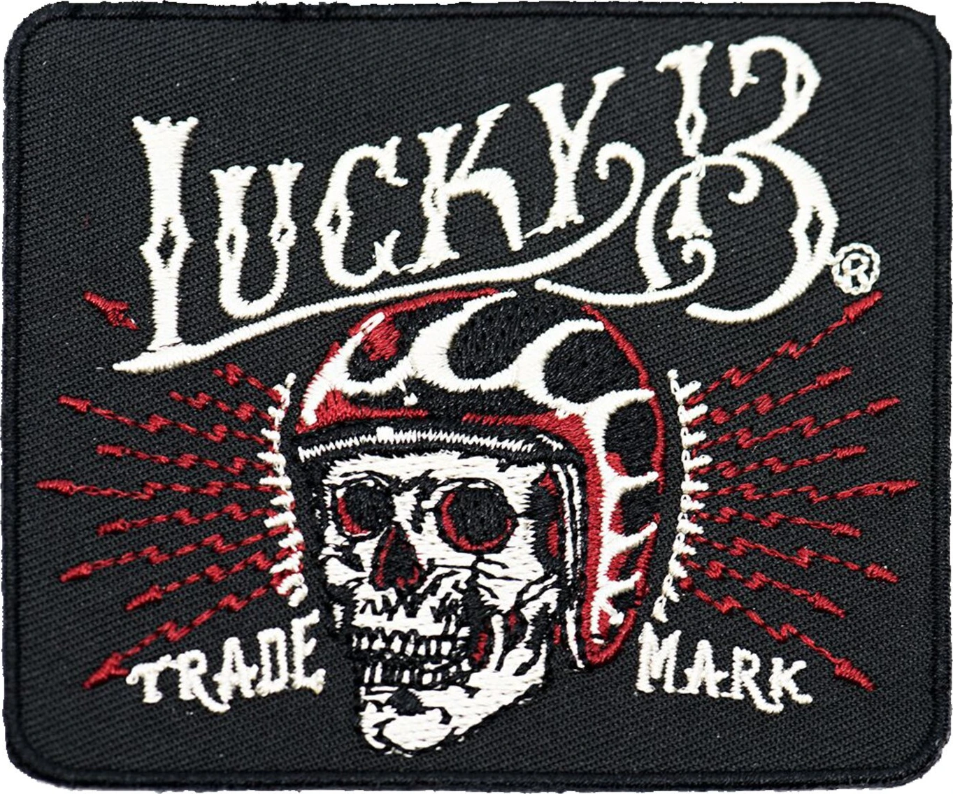 Lucky 13 Skull patch, Black