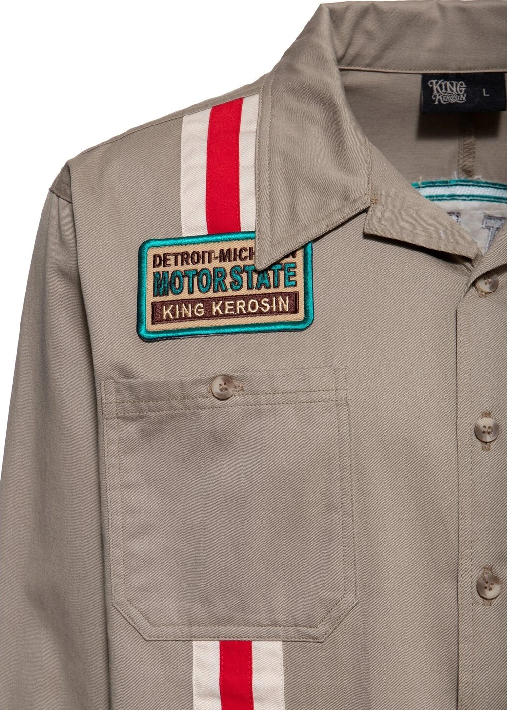 King Kerosin Motorstate shirt, Khaki, L