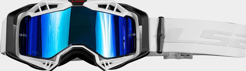 LS2 Aura Pro Goggle - Black White/Iridium Visor