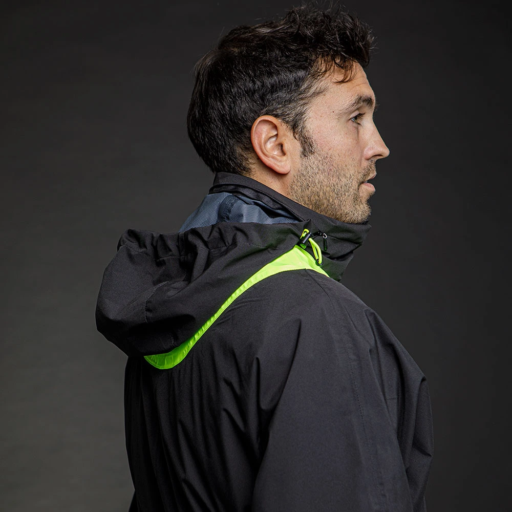 LS2 X-Rain Jacket Unisex - Black H-V Yellow, M-L