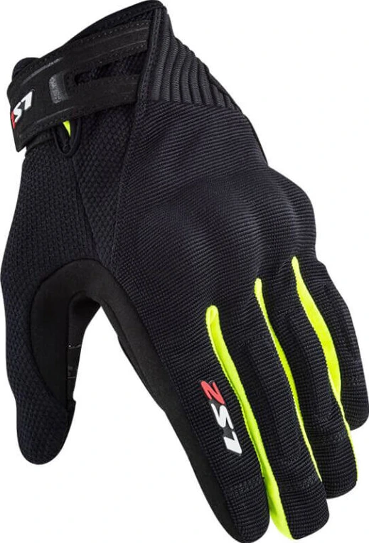 LS2 Dart II Man Gloves - L, Black H-V Yellow