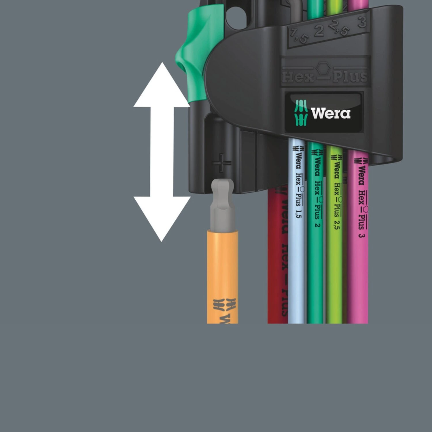 Wera hex key set multicolor Magnet - Metric, Black
