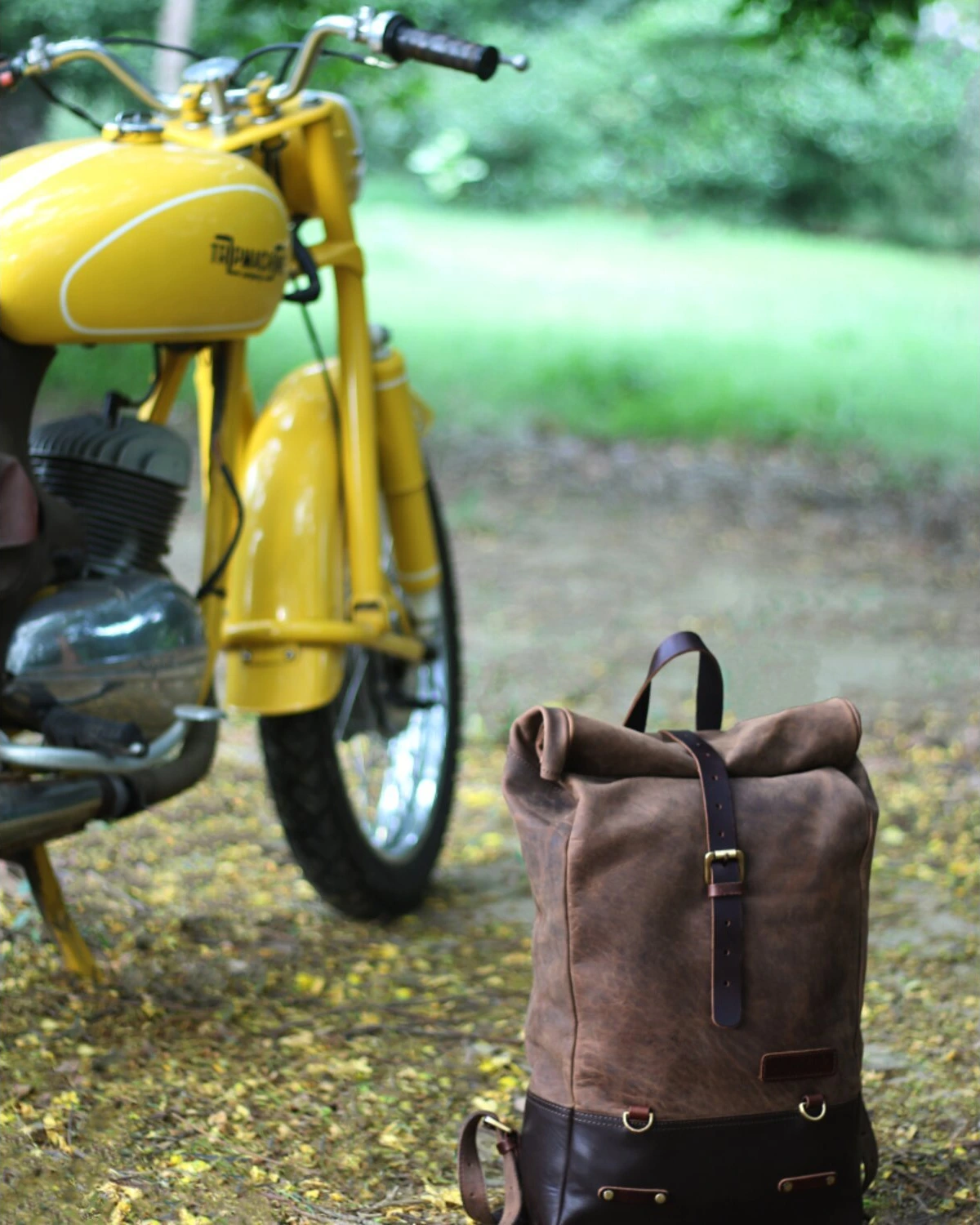 Trip Machine Backpack/Saddlebag, tobacco brown