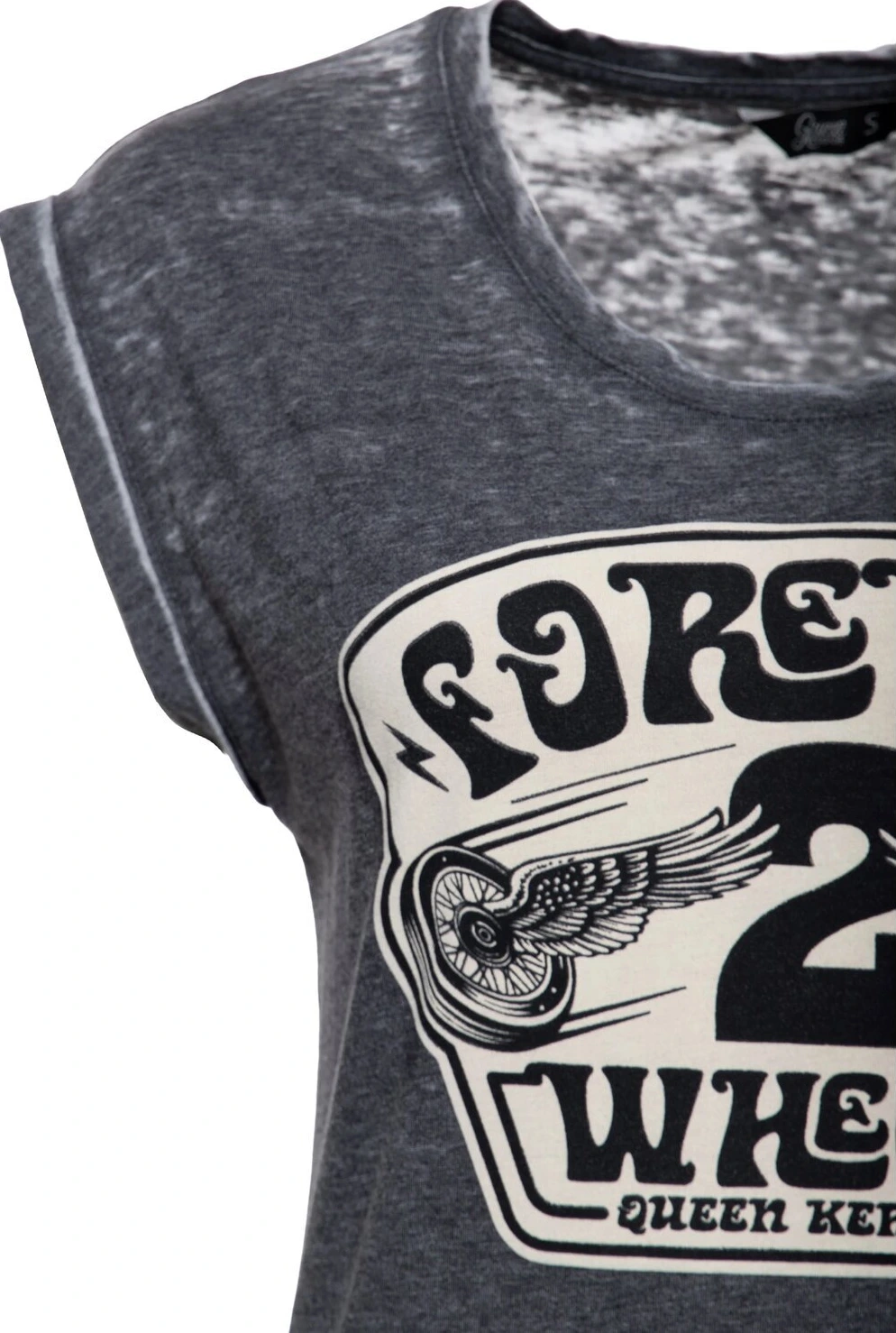 Queen Kerosin Forever 2 wheels t-shirt, anthracite Gray, M