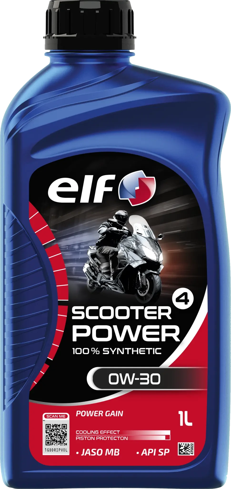 Eļļa motorolleriem ELF Scooter 4 Power 0W-30 SYN 1L