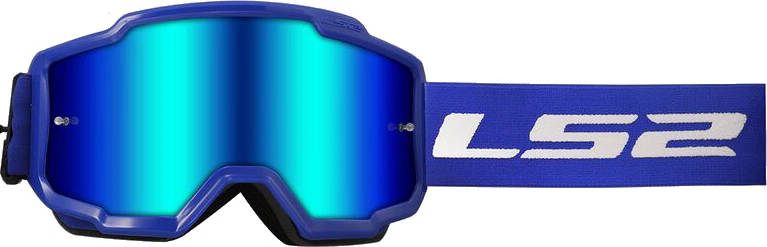 LS2 CHARGER GOGGLE - Blue/Iridium Visor