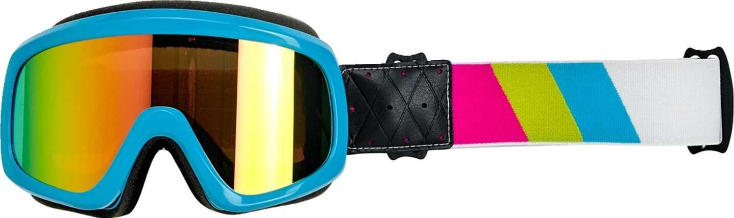 Biltwell Overland 2.0 Tri-Stripe goggle jet boat, Multi-color