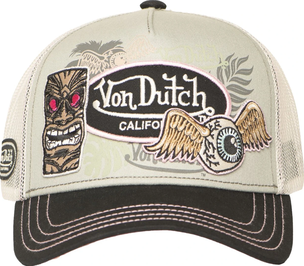 Von Dutch Trucker cap patches 13, Cream