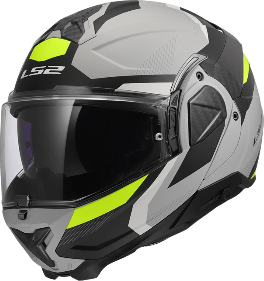 LS2 FF910 ADVANT II TRIPLE Helmet - Light Grey H-V Yellow, XL