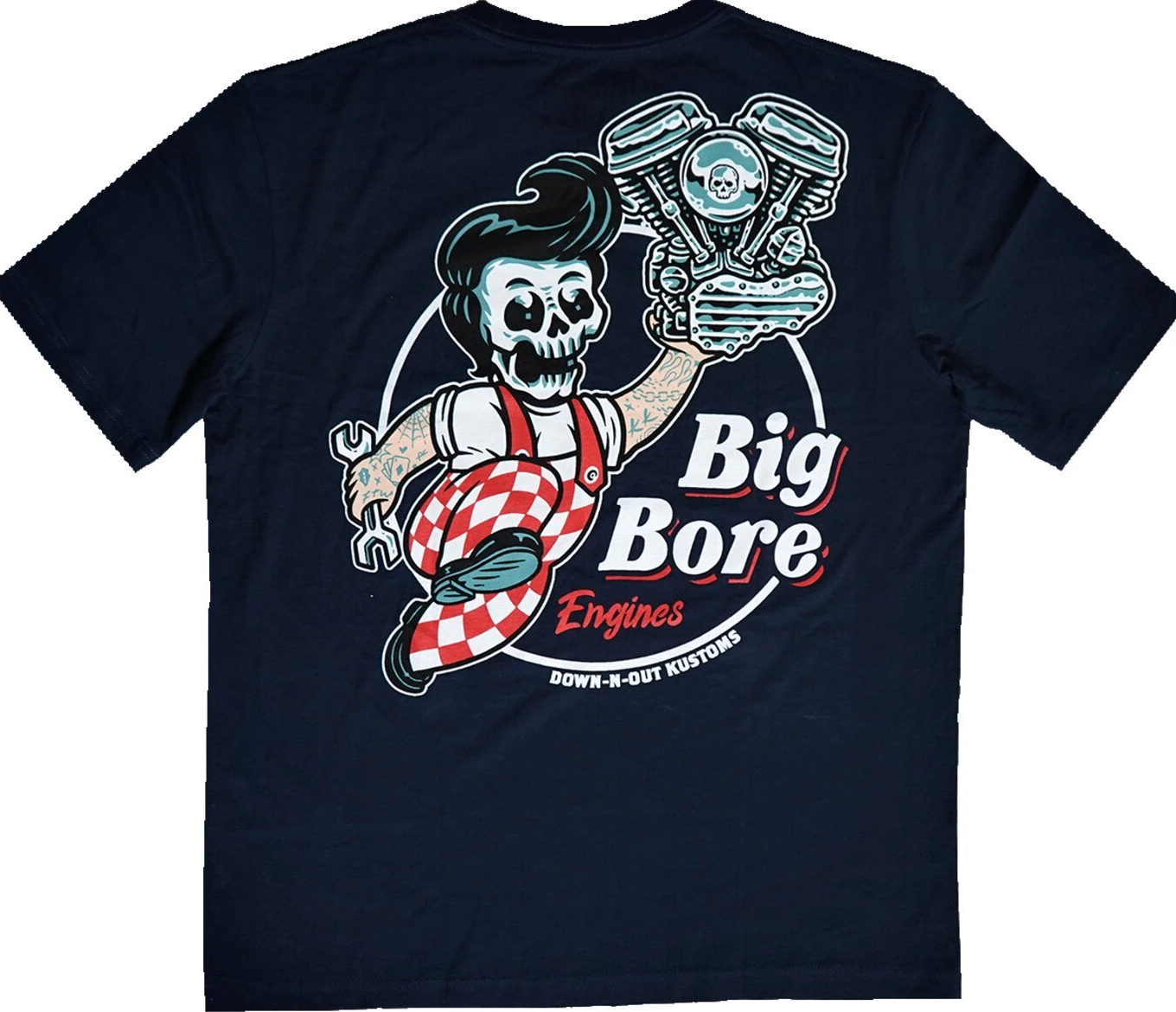 Down-n-Out Big Bore t-shirt, Navy, blue, M