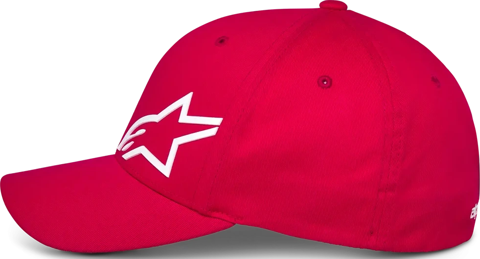 HAT CRV BILL CORP SHIFT MULTI RED S/M