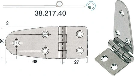 S.S hinge 95x39mm