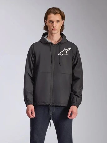 Alpinestars Jacket Speeder Chromium Windbreaker Black/White, L