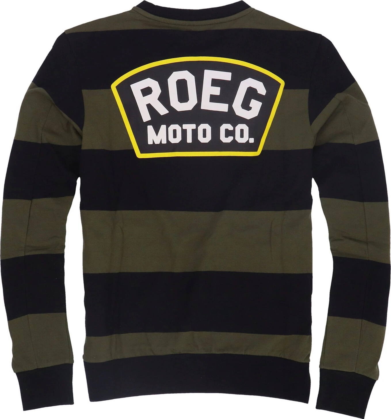 Roeg Shawn stripe sweatshirt, army Green, black, M