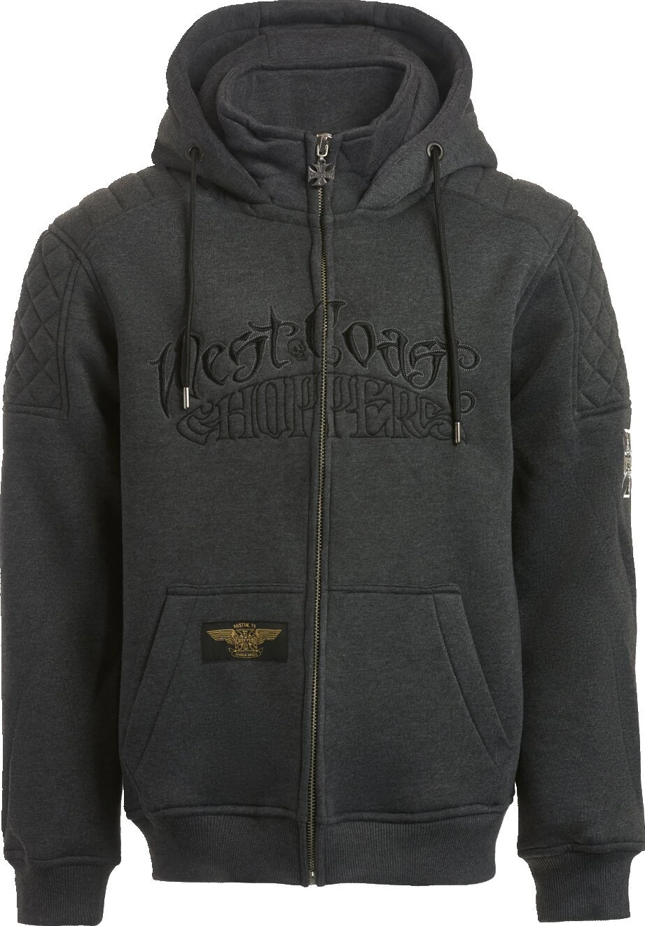 WCC Choppers Por Vida zip hoodie, grey, S