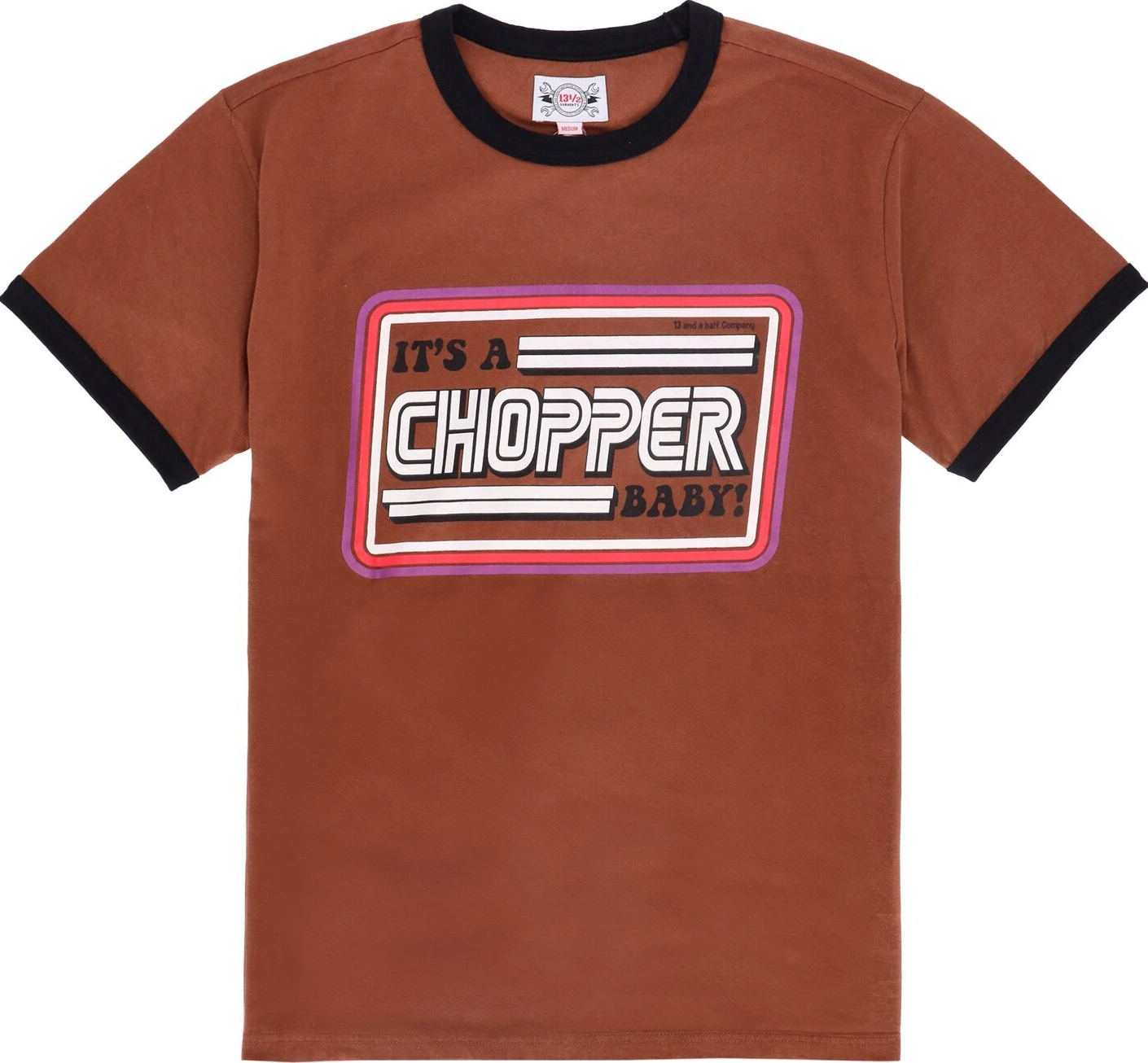 13 1/2 It's a chopper baby t-shirt, Brown