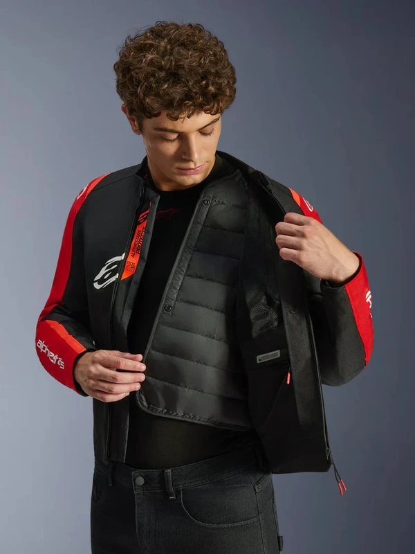 Alpinestars Jacket T-SPS v2 Waterproof Black/Red Fluo, M