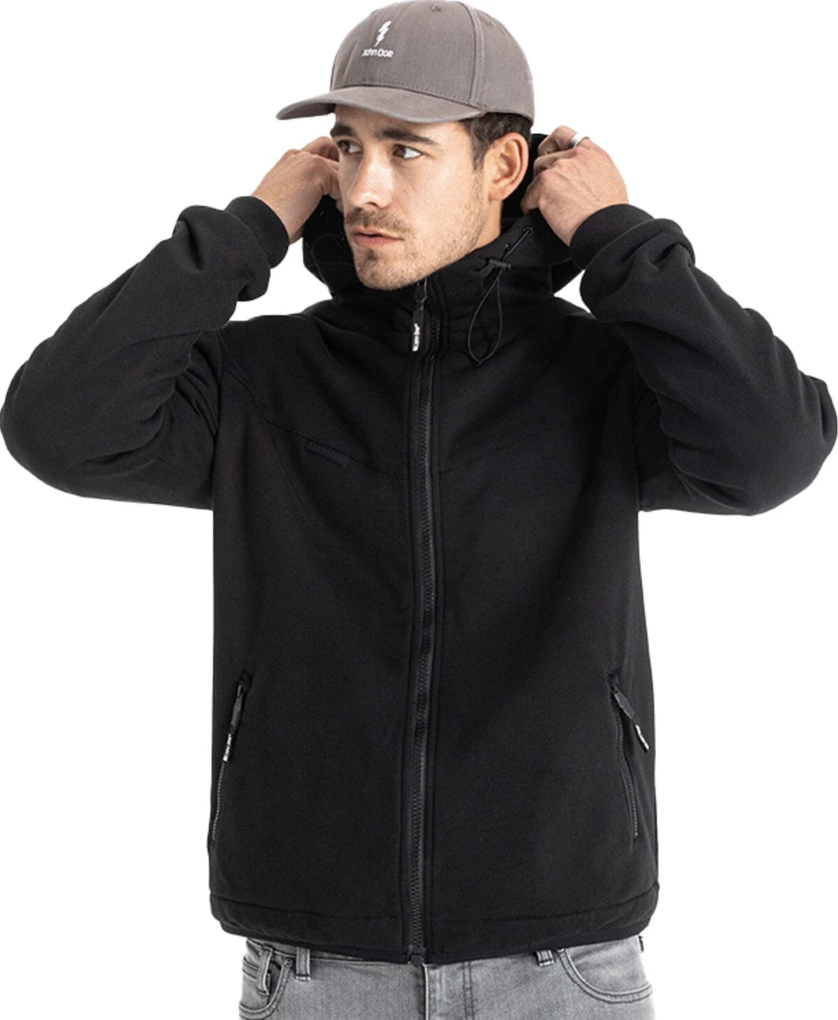 John Doe XTM hoodie V3 jacket, Black, 2XL