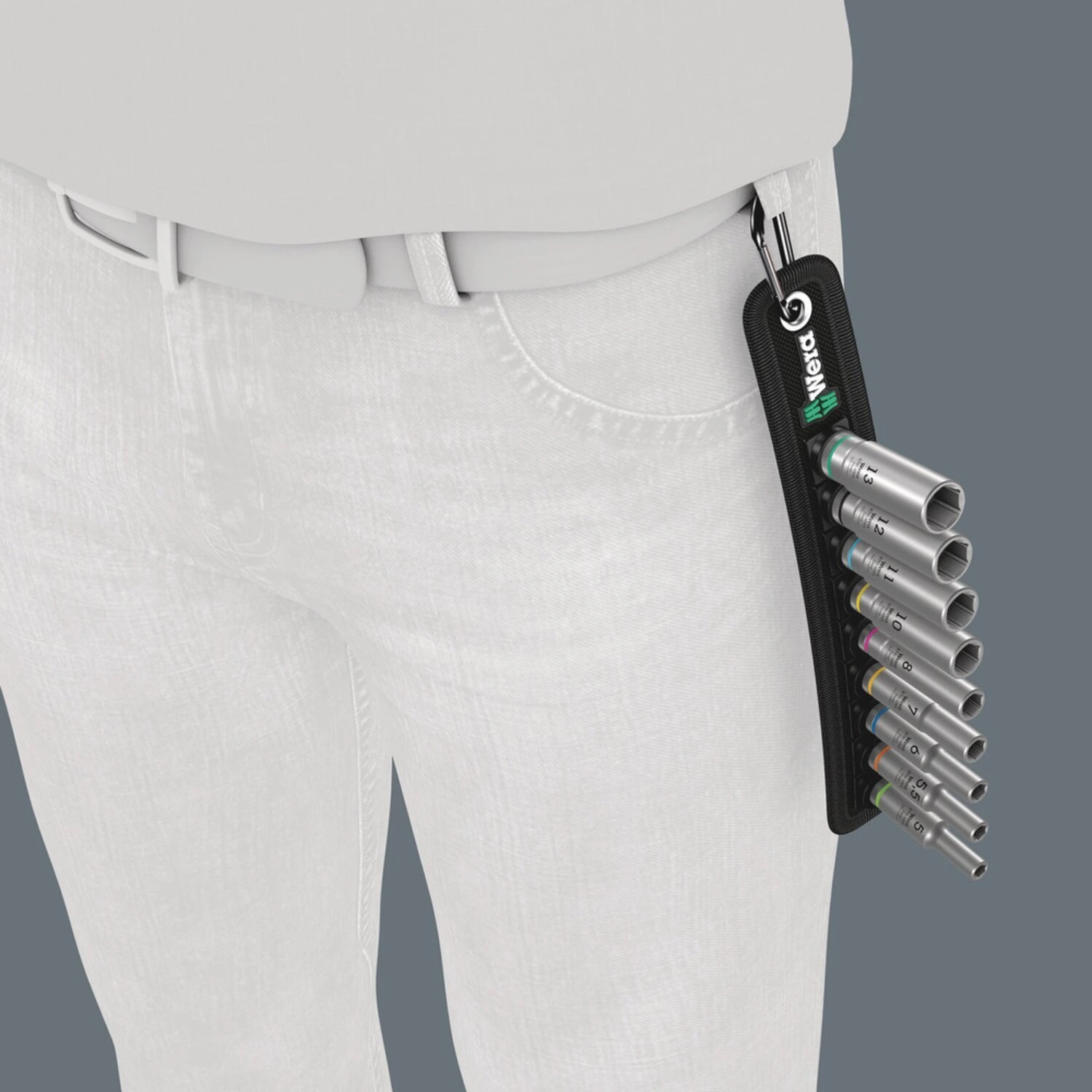 Wera, socket belt with hex deep sockets - Metric, 13 mm