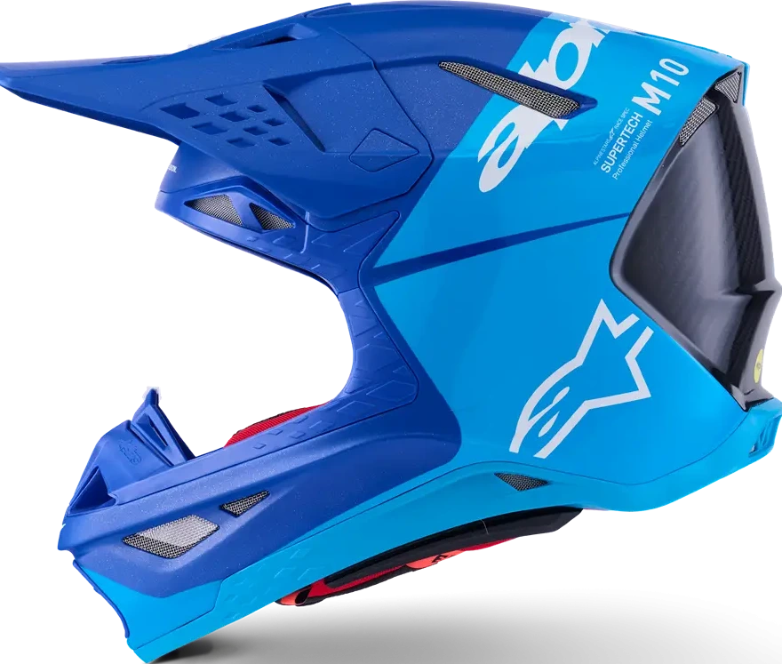 HELMET S-M10 FLOOD BLUE/BLK-CARB XS