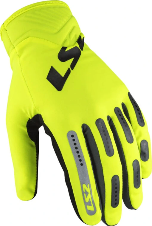 LS2 Bend Man Gloves - XL, H-V Yellow Grey