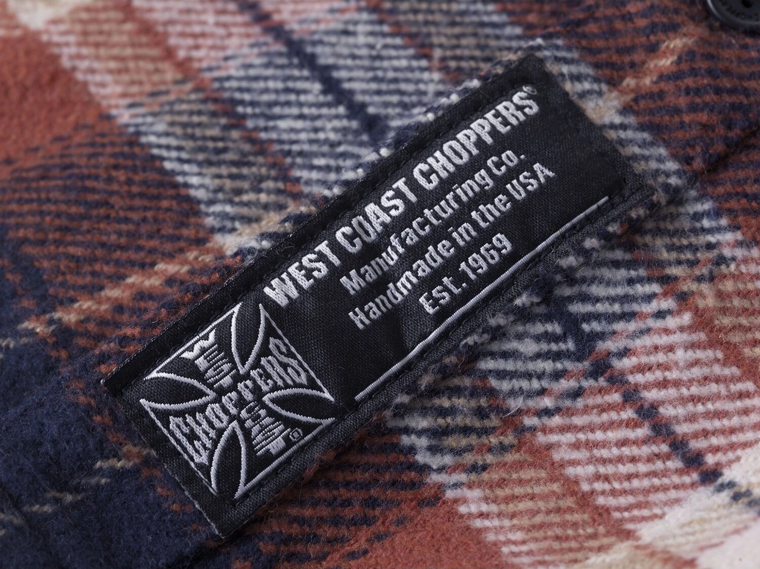 WCC Rigid Flannel shirt orange brown, L