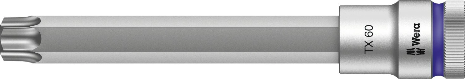 Wera Zyklop 1/2" Torx® socket bit with holding function, 140 mm, Chrome