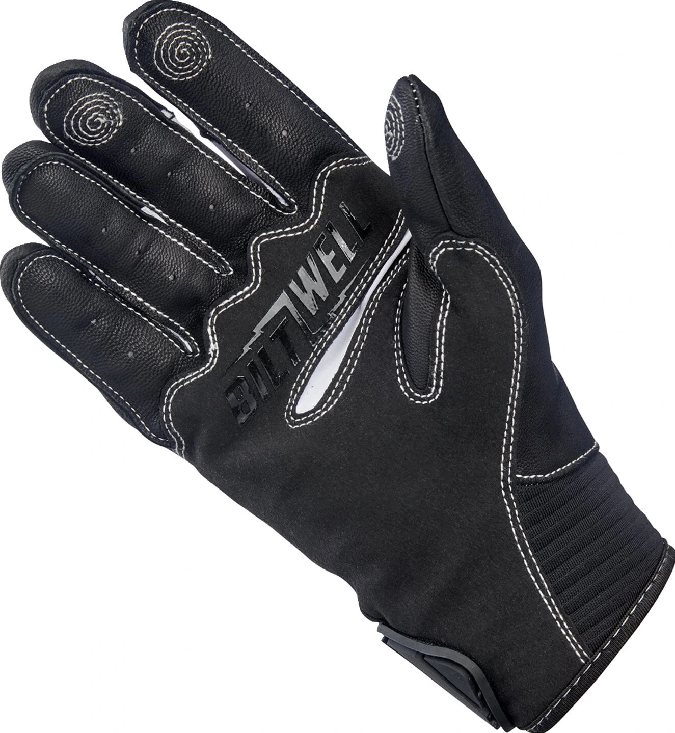 Biltwell Bridgeport gloves, gray, Black, XS