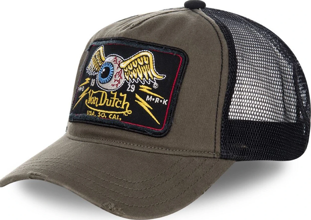 Von Dutch Heritage cap square patch eyes kaki