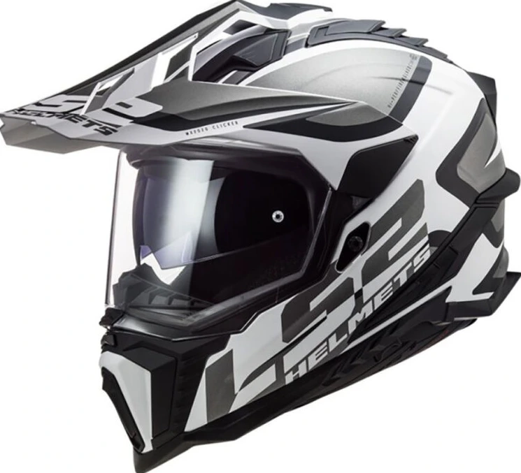 LS2 MX701 EXPLORER ALTER Шлем - Matt Black White, 2XL