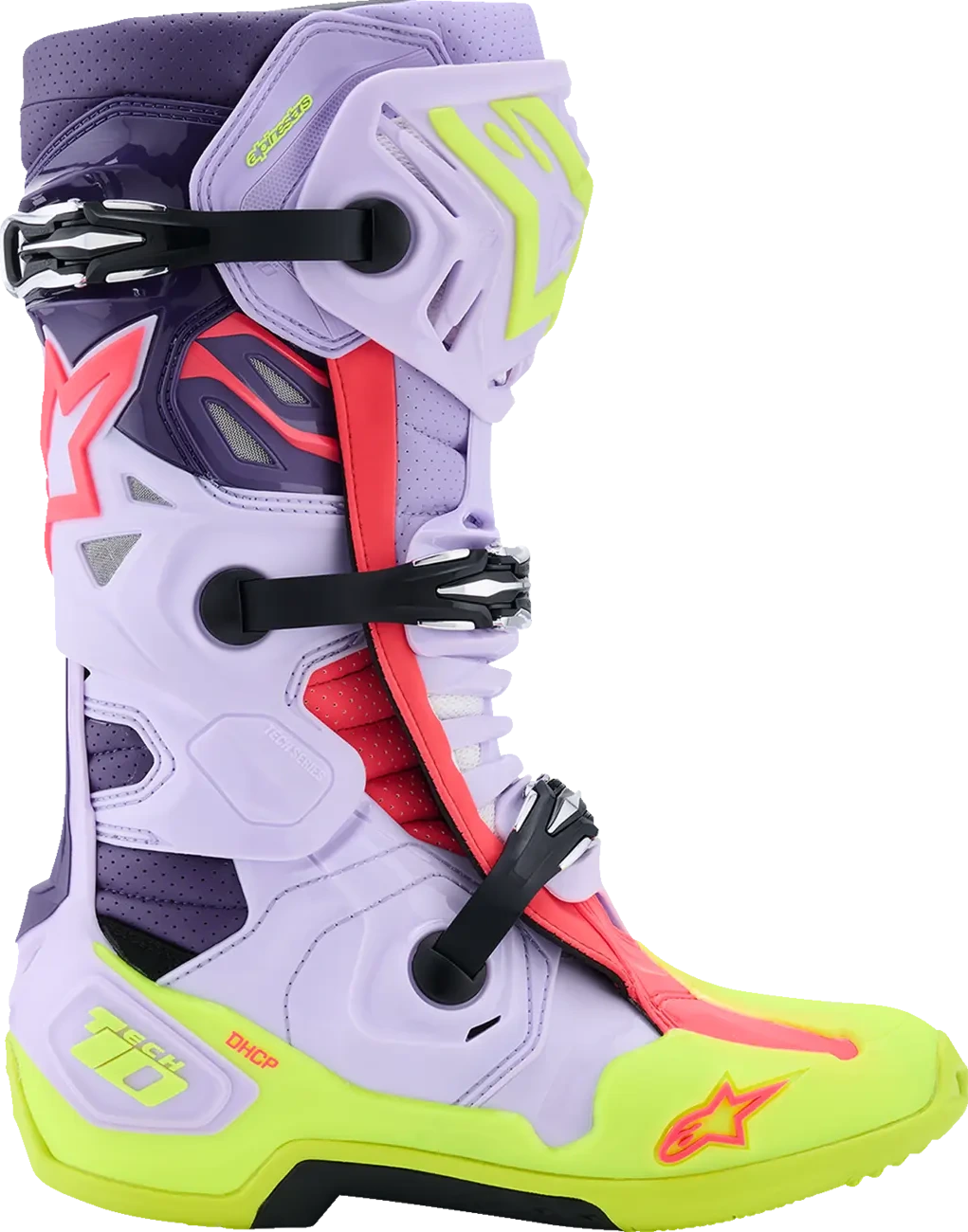 BOOT TECH 10 S-VENTED PURPLE/YELL/DIVA PNK 7
