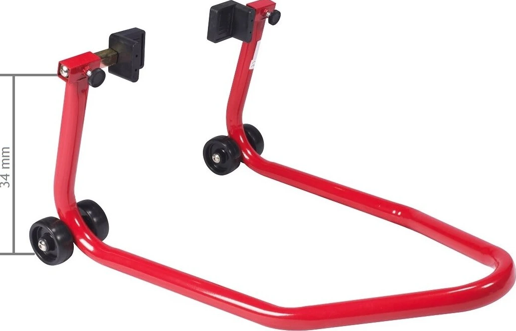 Motorcycle support stand for rear wheel