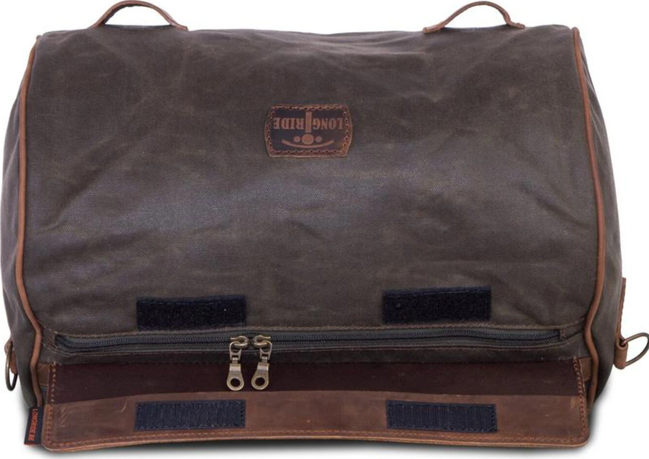 LongRide, roll bag waxed cotton narrow. Khaki wax