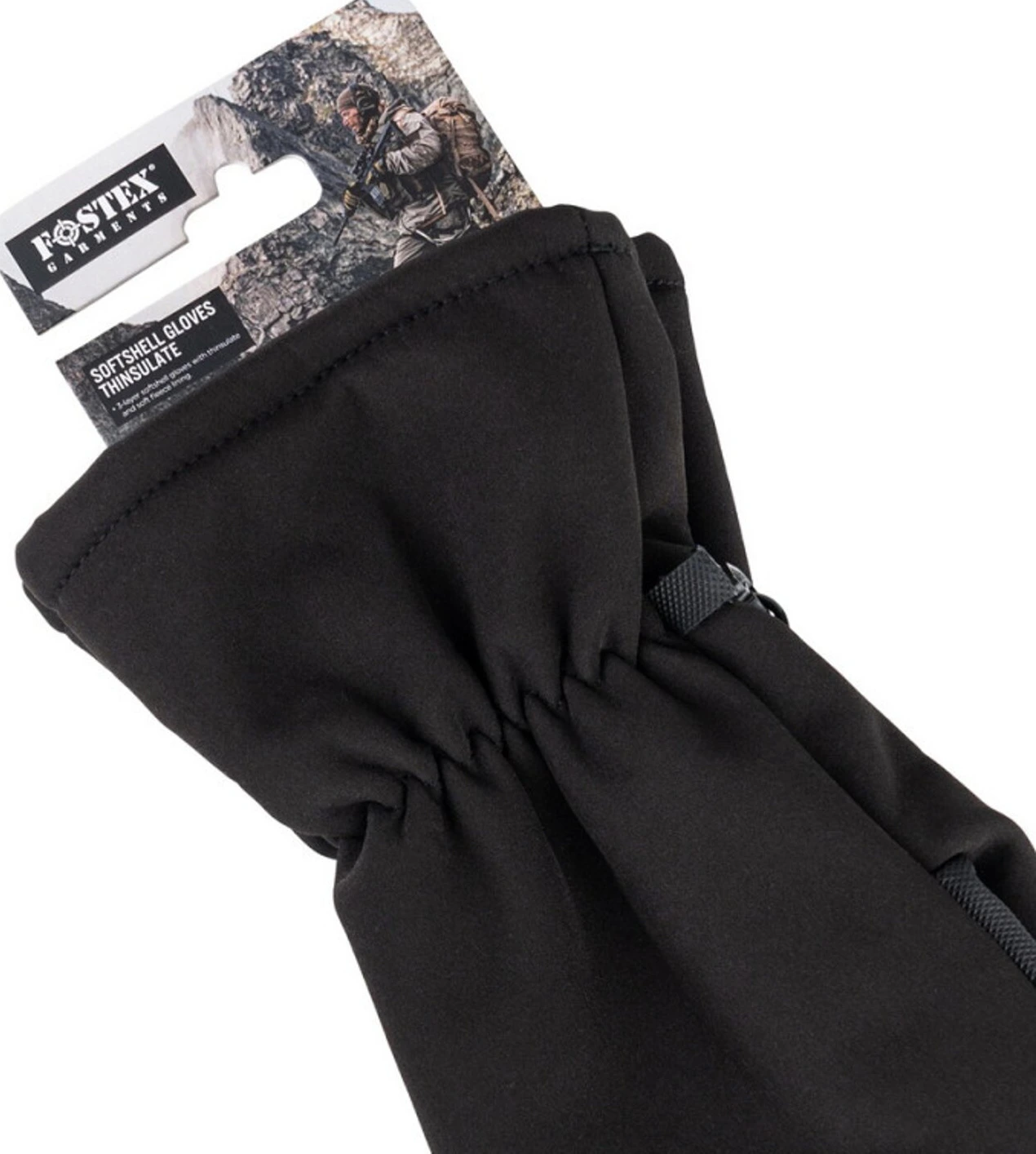 Army Surplus Softshell Thinsulate gloves, Black, L
