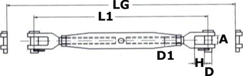 S.S turnbuckle 14mm