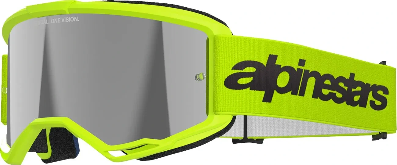 GOGGLE VISION 3 WORDMARK YLW FLUO MIRROR-SIL