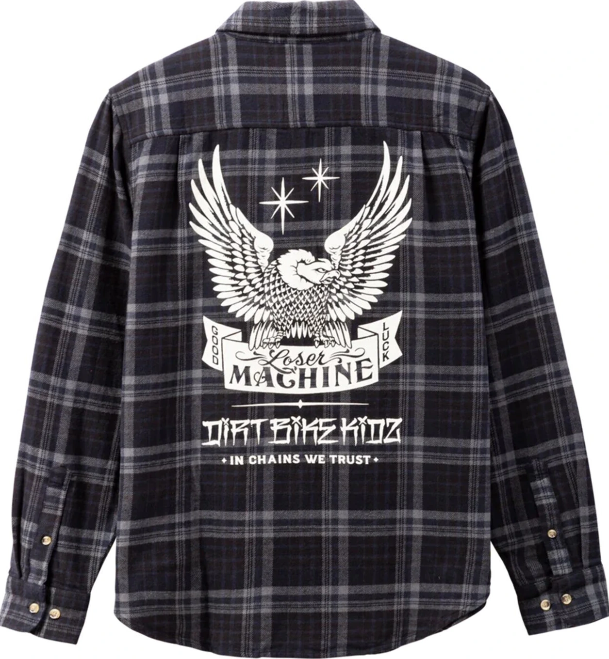 Loser Machine Step up flannel shirt black, M