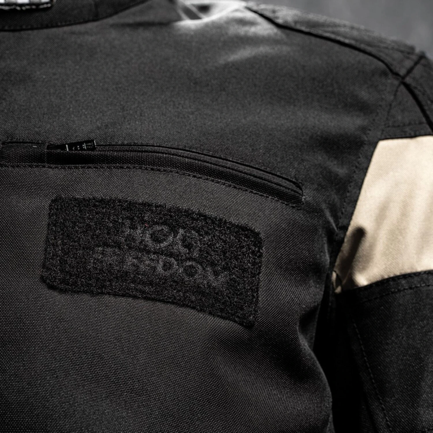 Holy Freedom Prison jacket, Black, off Black, white, M