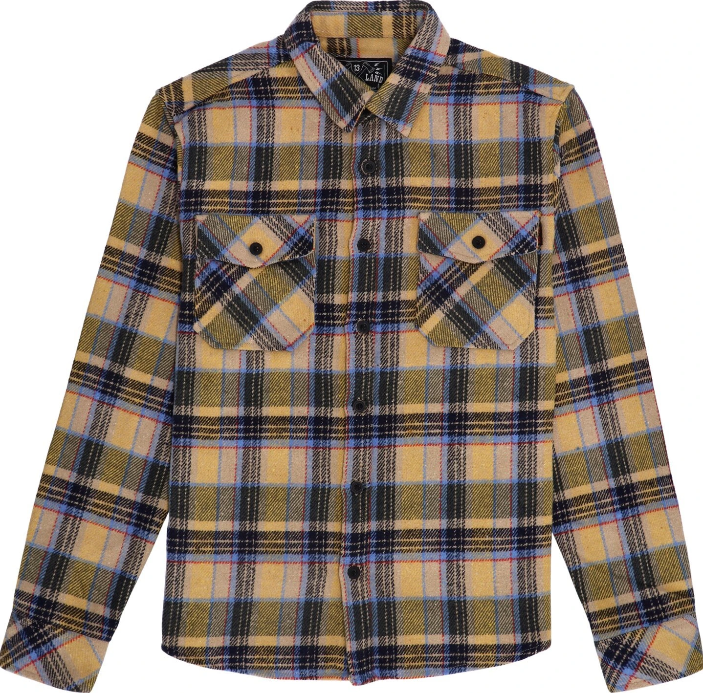 13 1/2 Steel flannel, Yellow, S