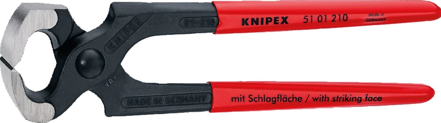 Knipex hammerhead style carpenters pincer, Black, 210 mm